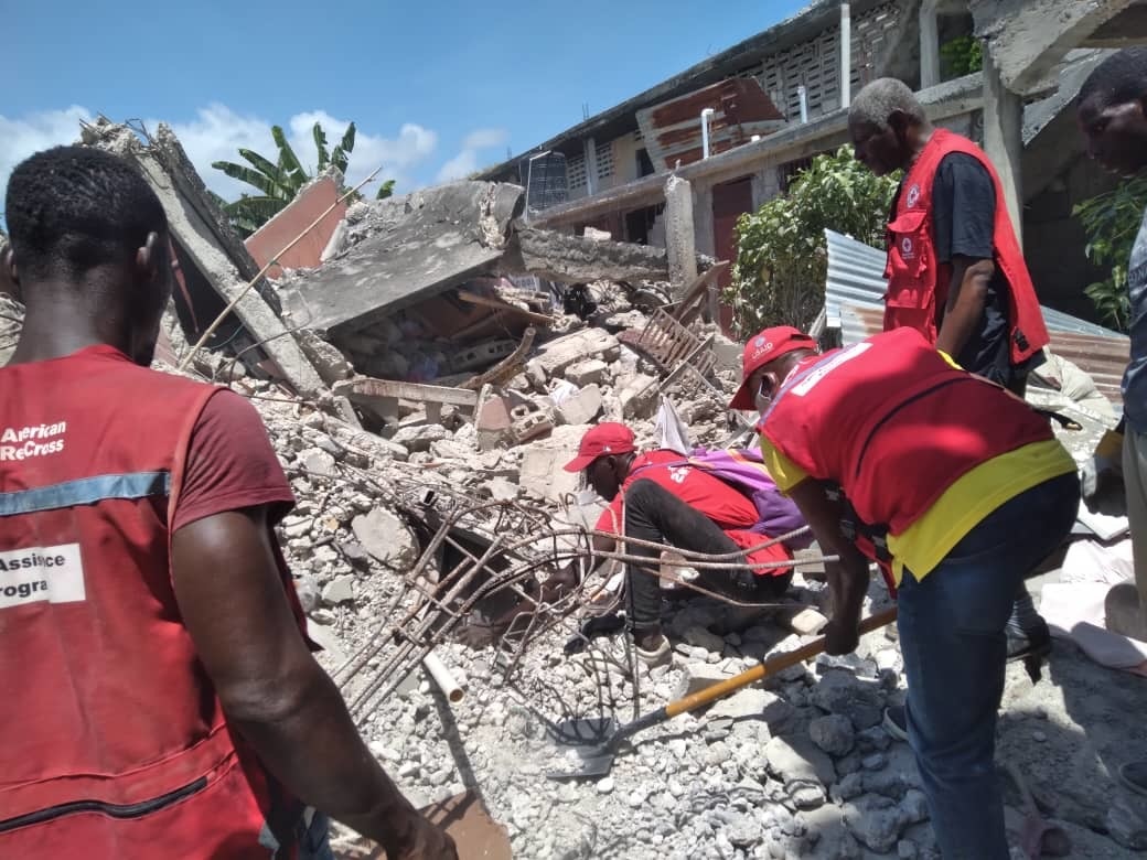 Red Cross relief work in Haiti